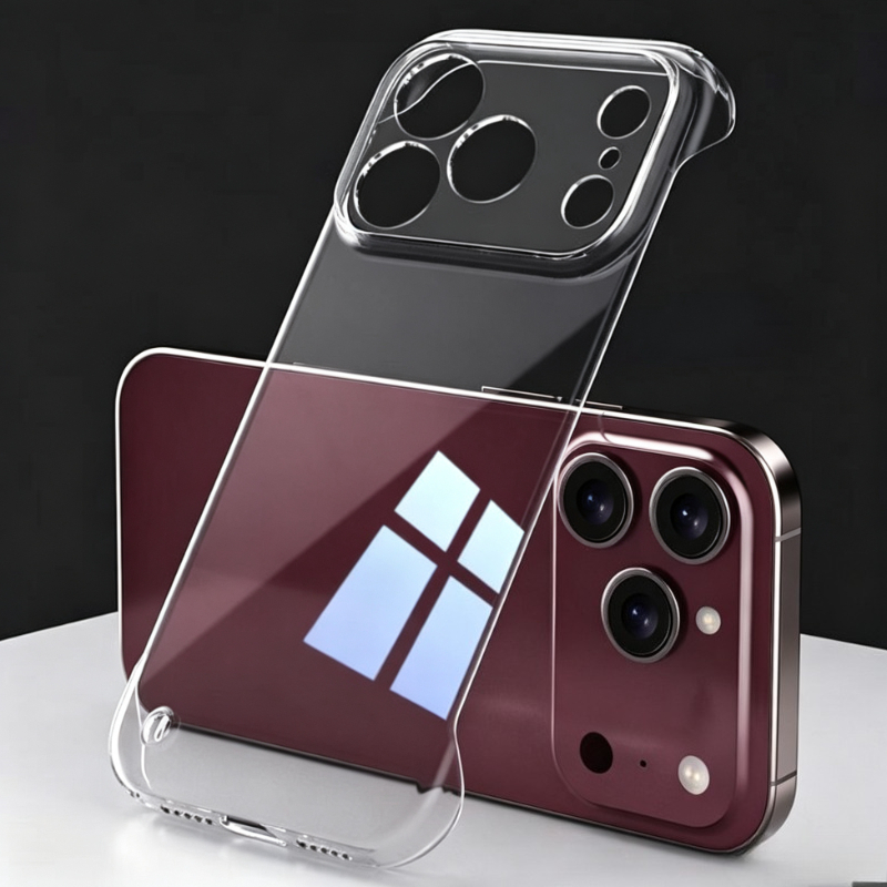 Ultra Thin Frameless Phone Cover - Ultradunne, transparante, randloze telefoonhoes van hard