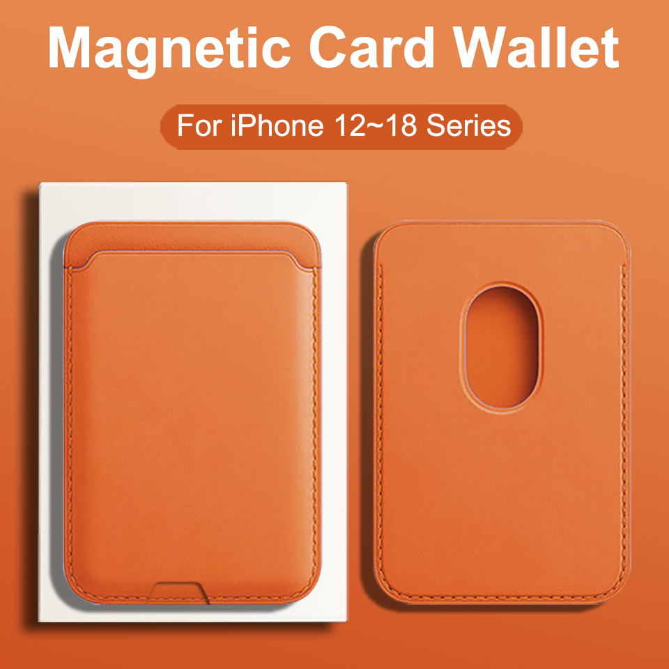 Leather Wallet Card Holder Phone Cover - Luxe PU magnetische kaarthouder voor iPhone