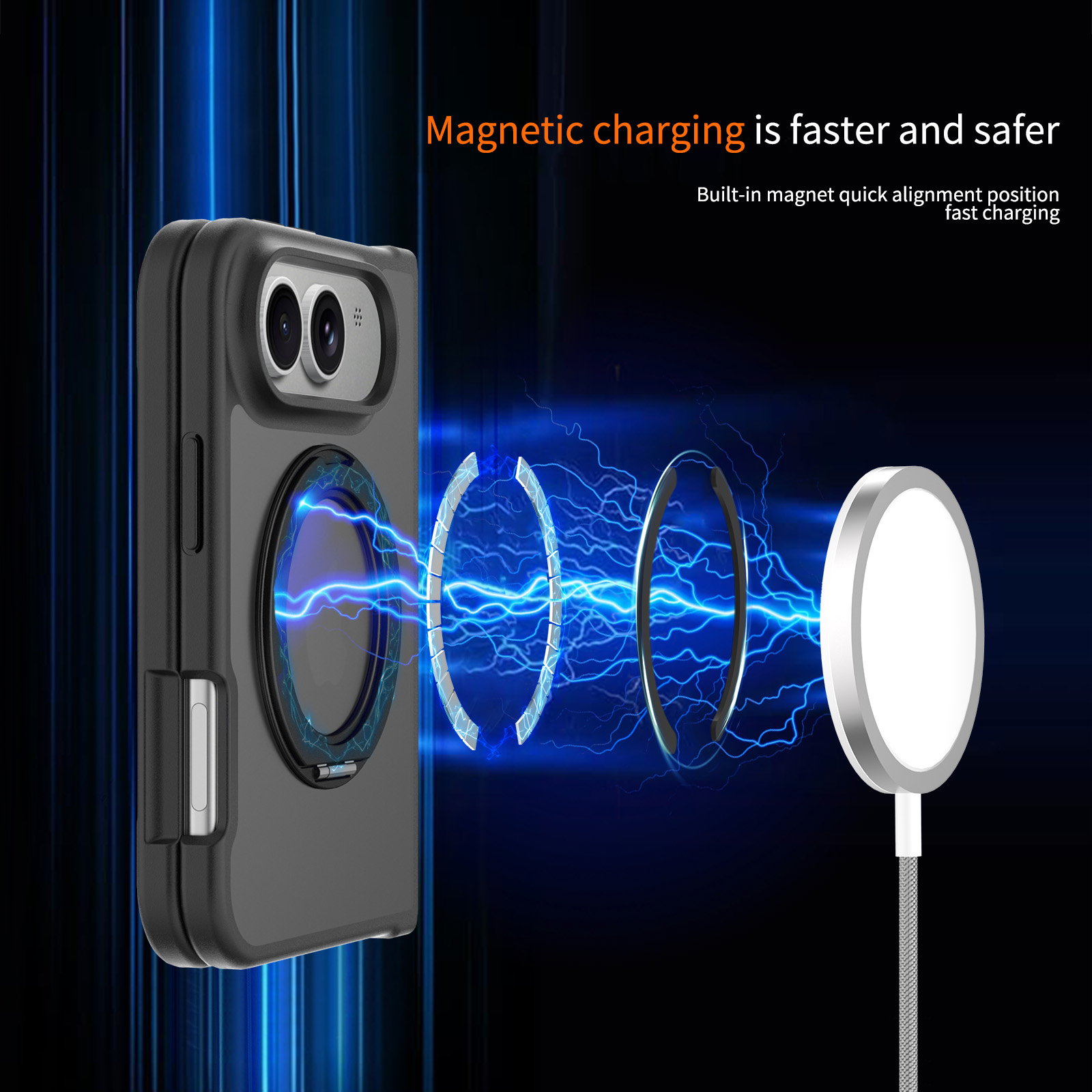 360 °   Magnetische houder, ma - Matte Hard Pc Back Case recensie en prijs